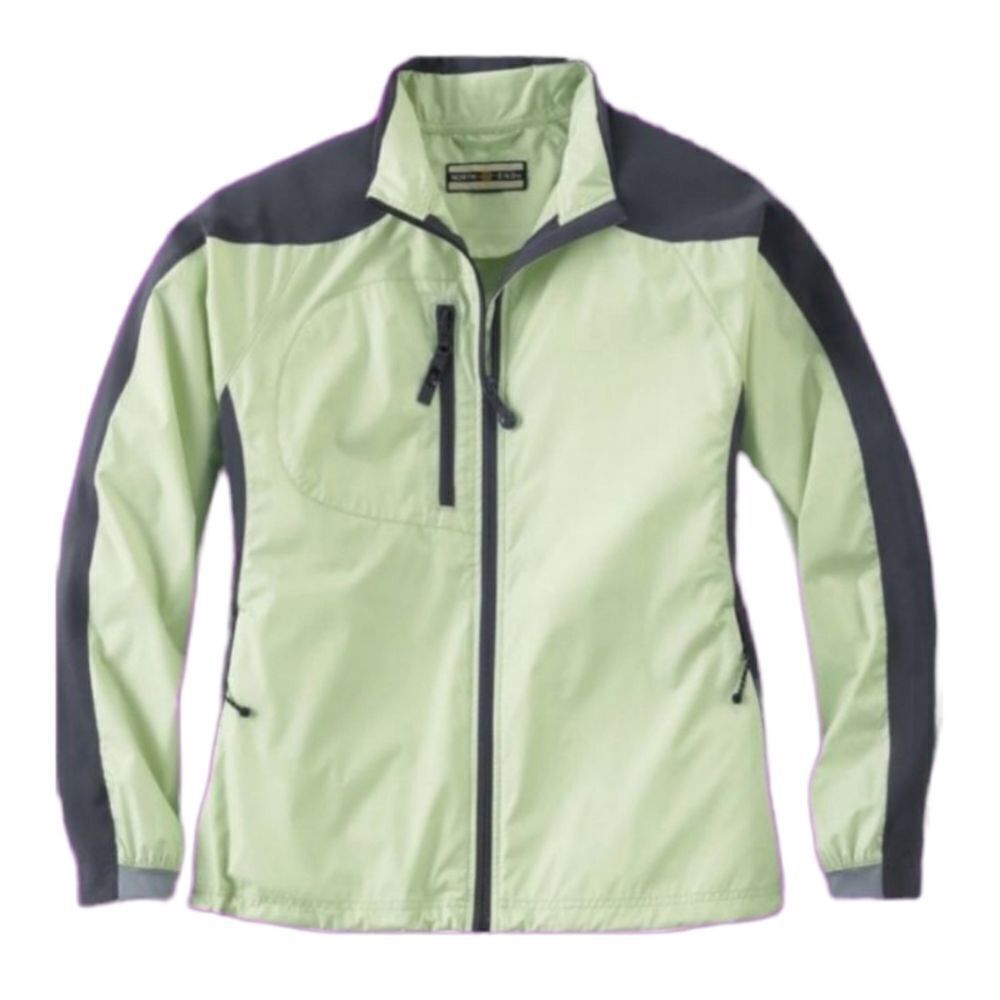 💜PartyLite Gray & Lime Green Lightweight Zippered Windbreaker Jacket Medium